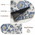 thumbnail image 6 of Blue Flowers Area Rugs 6'x9', Washable Small Throw Rugs for Kitchen Dining room, Spring Floral Elegant Pastoral Rustic Indoor Outdoor Rug Non-Slip Low Pile Carpet Runner Reversible Floor Mats, 6 of 8