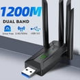 thumbnail image 2 of 1200Mbps Dual Band USB3.0 wifi Adapter WiFi Adapter with 4 Antenna, 2 of 5