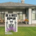 thumbnail image 3 of AMHNF Be a Nice Human Skeleton with Lavender Linen Garden Flag for Spring Summer Home Outdoor Garden Yard Door Decor 12x18 inch, 3 of 5