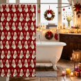 thumbnail image 3 of Manfei Winter Christmas Waterproof Shower Curtain 72Wx84L, Red, 3 of 5