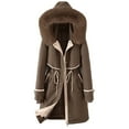 thumbnail image 2 of GaThRRgYP Womens Coats,Fleece Coats,Women's Comfy Stylish Stitching Long Sleeve Sweater Casual Long Cardigan Jacket Clearance, 2 of 4