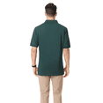 thumbnail image 5 of Zfeel Men's Casual Polo Shirt, 60/40 Cotton/Poly Blend, Short Sleeve Pique Knit with Collar, Forest Green, M, 5 of 5