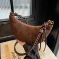 thumbnail image 2 of Velvet Material 2025 High Quality Zipper Shoulder Bag Solid Color Simple Fashionable Crossbody Bag Soft Western Style Handbag, 2 of 6