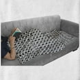 thumbnail image 5 of Abstract Soft Flannel Fleece Blanket, Layout of Animal Print Inspired Motifs Drawn by Hand Polka Dots Stripes, Cozy Plush for Indoor and Outdoor Use, 50" x 60", Charcoal Grey White, by Ambesonne, 5 of 5