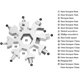 thumbnail image 3 of Whataatahia Multiherramienta de copo de nieve 18 en 1, llave para nieve, abridor de destornillador, llave de copo de nieve de acero inoxidable para viajes, camping, aventuras, herramientas diarias,, 3 of 5