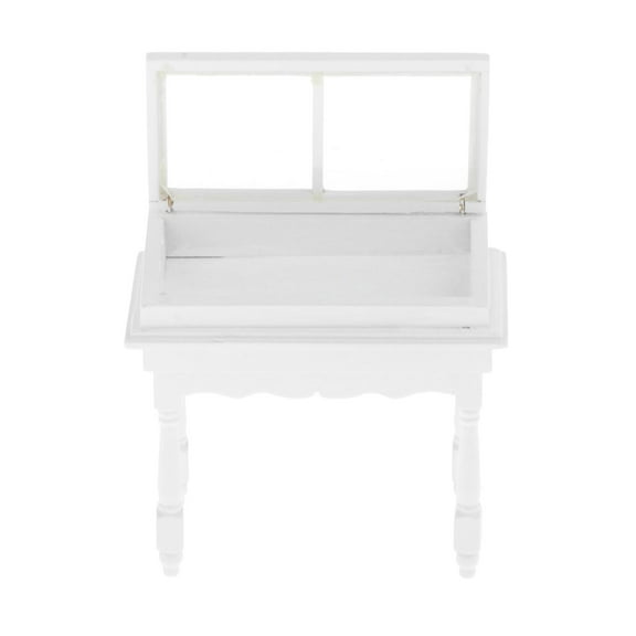 guohui 1/12 Dollhouse Cabinet Dollhouse Furniture Miniature Jewelry Display Cabinet for White