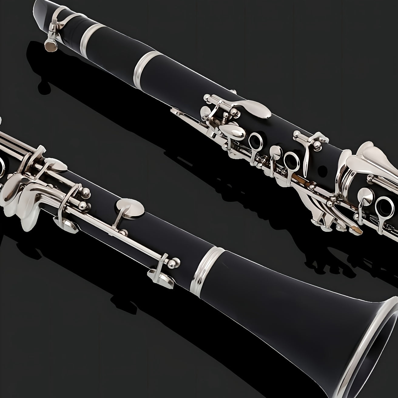 HOGSN clarinet in B flat，beginner's performance, professional playing instrument with box, cleaning kit.