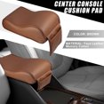 thumbnail image 2 of Unique Bargains Auto Universal Center Console Armrest Cushion Soft Pad Arm Rest Cover Support Faux Leather Brown, 2 of 7