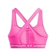 thumbnail image 3 of Sujetador deportivo Under Armour Crossback Mid Impact para mujer, XS, color rosa, 3 of 5