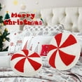 thumbnail image 2 of Christmas Pillows Candy Pillows Cute Candy Decoration Winter Throw Pillow Aesthetic Room Decor Candycane Shaped Cushion for Xmas Holiday Party Favor Gift Round 12in, 2 of 9