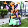 thumbnail image 1 of ALEKO Halloween Inflatable Decoration Trick Or Treat Pumpkin Witches - 6 Foot, 1 of 7
