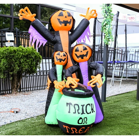 ALEKO Halloween Inflatable Decoration Trick Or Treat Pumpkin Witches ...