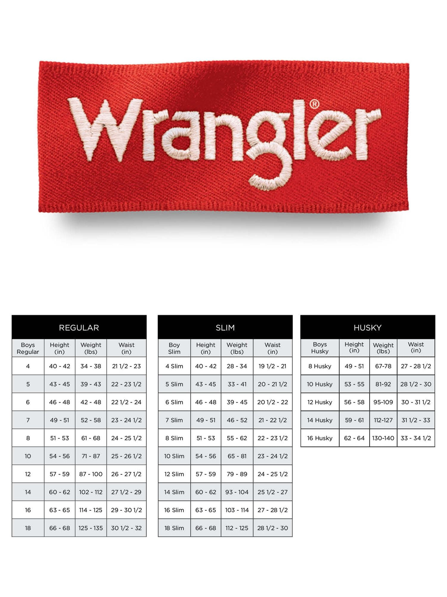 Wrangler Boys Straight Fit Jean, Sizes 4-18 Regular, Slim, Husky