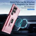 thumbnail image 3 of for Samsung Galaxy S23 Ultra Case, Slim Fit Military Grade Drop Tested Dual Layer Shockproof Case with 360 Ring Holder Kickstand Protective Rugged Car Magnetic Non-Slip Phone Case,Pink+Rose, 3 of 10