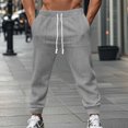 thumbnail image 6 of cfhntfmh Sweatpants for Men Casual Fall Elastic Waisted Knitted Drawstring Pants Lounge Jogger Pants with Pockets, 6 of 7