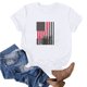 thumbnail image 2 of Blusas de Manga Corta para las Mujeres Divertido Impreso Cuello Redondo Tee, Vintage Humor Gráfico Blusas de Primavera para las Mujeres, 2 of 3
