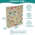 thumbnail image 3 of FORMRS 3 Ring Binder 1.5 inch with Pockets Set of 2 Clip Board 200 Sheets Capacity, Beige Cartoon Animals, 3 of 8