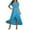 Light Blue-06, variant on STETMN Women's Casual Dresses Wrap V Neck Maxi Dress Short Sleeve Side Slit A-line Sundress