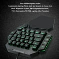 ZYOne Hand RGB Mechanical Gaming Keyboard, 35 Keys USB Wired Gaming
