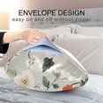 thumbnail image 4 of Yayeee Pillowcase Queen Size Set of 2 Satin Wrinkle Resistant Pillow Case, Red and White Floral Pattern, 4 of 7
