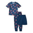 thumbnail image 2 of Wonder Nation Boys Tee, Shorts and Joggers Pajama Set, 3-Piece, Sizes 4-18, 2 of 4