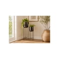 thumbnail image 3 of CosmoLiving by Cosmopolitan 39", 46"H Dome Black Metal Planter with Removable Stand (2 Count), 3 of 13