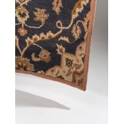 Rugsotic Carpets Hand Tufted Wool Eco-Friendly 3'x5' Rectangle Charcoal Oriental High Pile Thick Handmade Anti Skid Indoor Area Rug K00687
