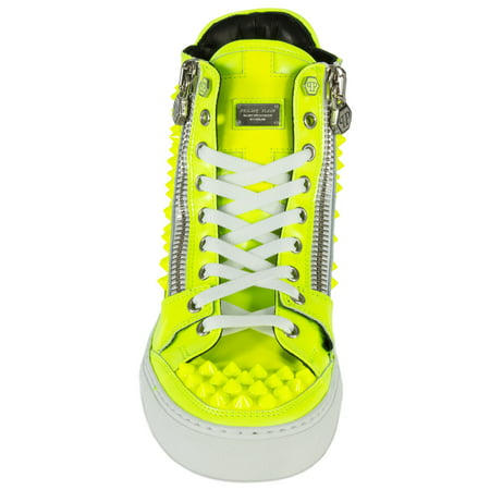 Best Philipp Plein Clever Hi-Top Sneakers | Yellow Leather deal