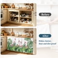 thumbnail image 4 of Pink Flamingos Cabinet Curtains for Kitchen 35"W x 35"L, Green Jungle Tropical Palm Leaves Botanical Laundry Sink Cabinets Magic Tape Short Curtain Privacy Panel for Bathroom Vanity Cabinets, 4 of 9