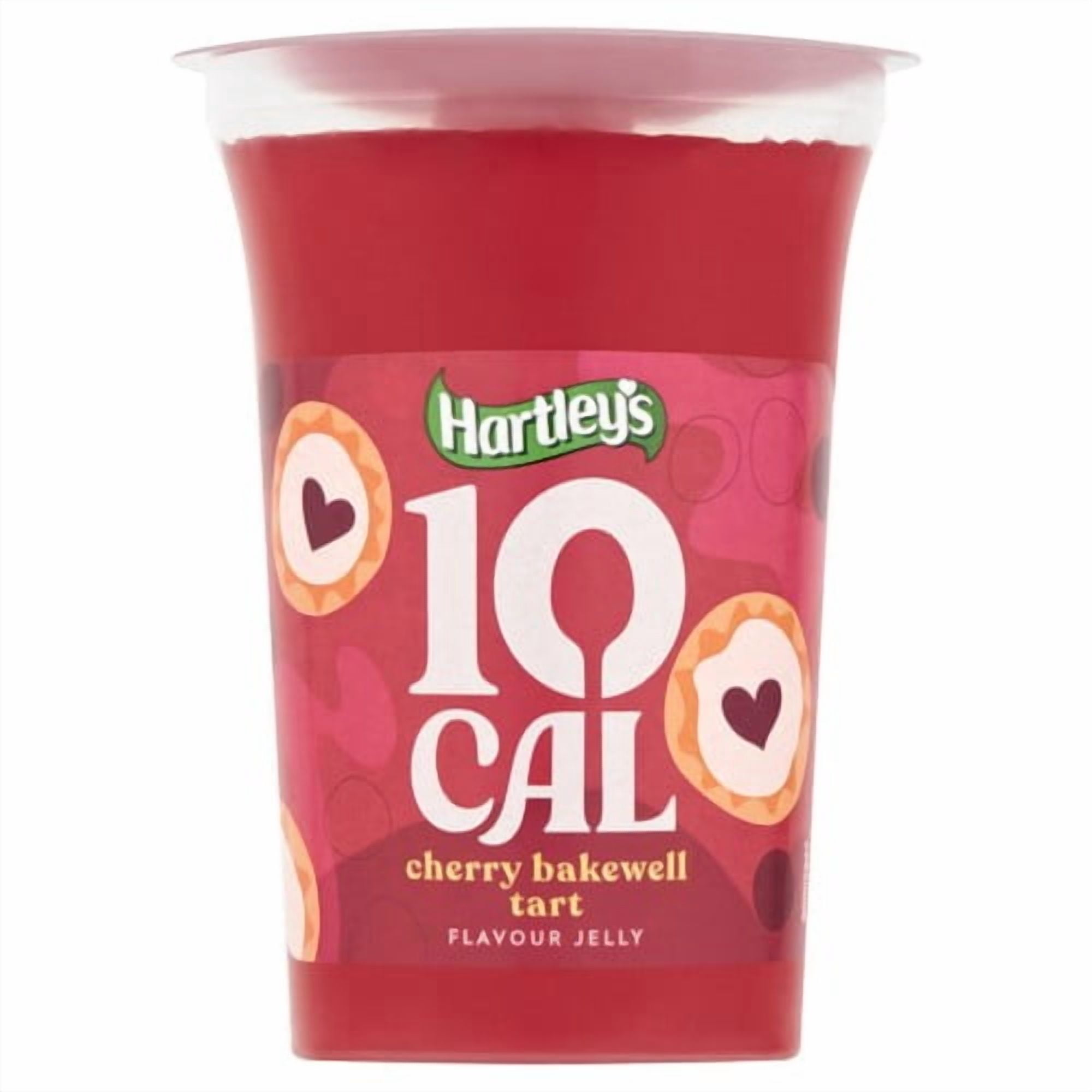 Hartley's 10 Cal Cherry Bakewell Tart Jelly Pot 175g, British Import (Pack of 2)