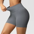 thumbnail image 6 of Womens Spandex Leggings Shorts High Rise Stretchy Workout Shorts Butt Lifting Soft Bike Shorts Yoga Gym Pants (XL, Dark Gray), 6 of 7