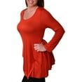 thumbnail image 2 of Women's Plus Size Less is More Long Sleeve Tunic, 2 of 3