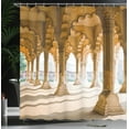 thumbnail image 4 of Ambesonne Digital Shower Curtain, Agra Fort Pillar, 69"Wx75"L, Pale Coffee and Beige, 4 of 5