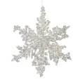 thumbnail image 1 of Vickerman M188000 5 in. Clear Snowflake Silver Glitter  6 per Bag, 1 of 3