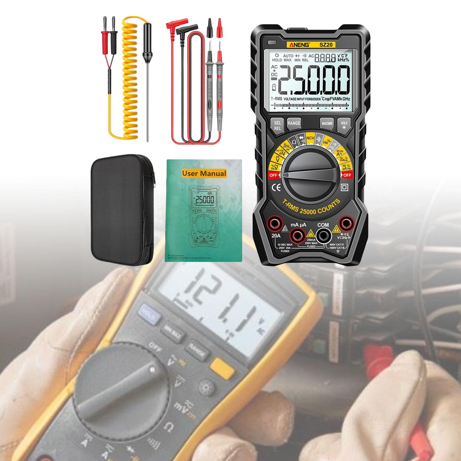 Digital Multimeter Bk Light Ncv Conttless Flashing Light Multifunctional Ohm Blk