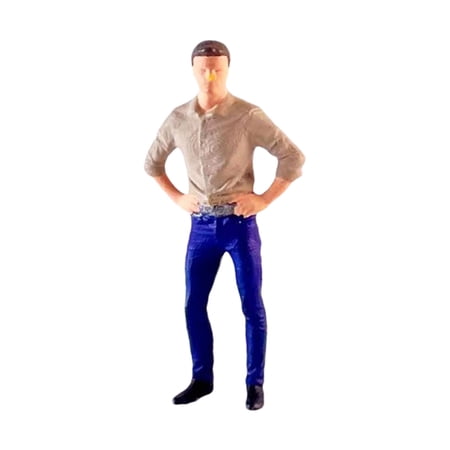 MERIGLARE 1/64 Scale People Figure Train Park Street People Figures Hand Painted Crafts Male Khaki