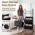 thumbnail image 5 of GRANNY SAYS 3-Tier Laundry Hamper Sorter, 3 Section Laundry Basket with Wheels for Laundry Room, Dorm, Bathroom & Closet, Black, 5 of 9