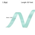 thumbnail image 2 of 6mm 50 Yardas Satén Cinta Grosgrain Delgado Sólido Seda Boda Ramo Cinta para San Valentín Día Regalo Envoltorio Pastel Caja Lazos Turquesa Azul, 2 of 7