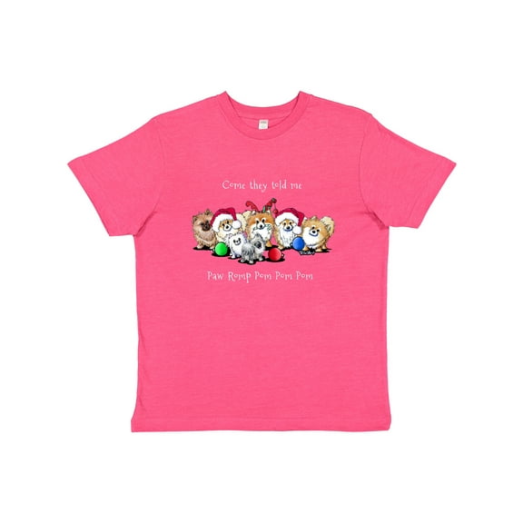 Inktastic KiniArt Christmas Pomeranians Youth T-Shirt