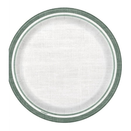 Botanical Stripe 7” Party Plates Paper, 8 ct, Unique Industries