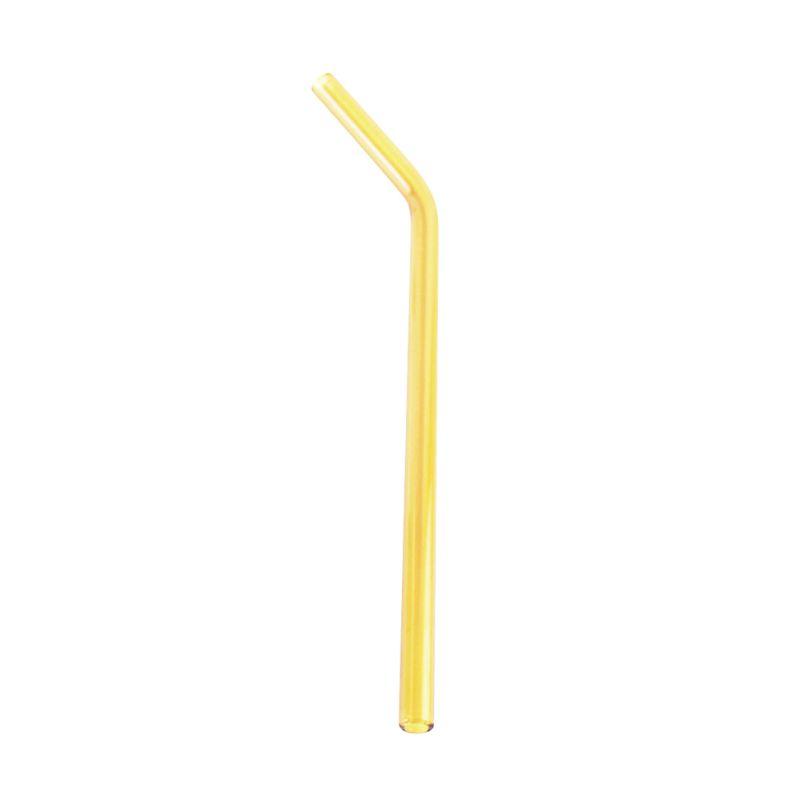 9 colors Heat And High Temperature Resistant Glass Straw 8mm*18cm Elbow High Borosilicate Glass