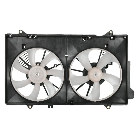 Ikon Motorsports Radiator Cooling Fan Assembly Replacement for 2013-2016 Mazda CX-5 2.0L, PE01-15210 MA3115152 Automotive Dual Engine Fan, Black