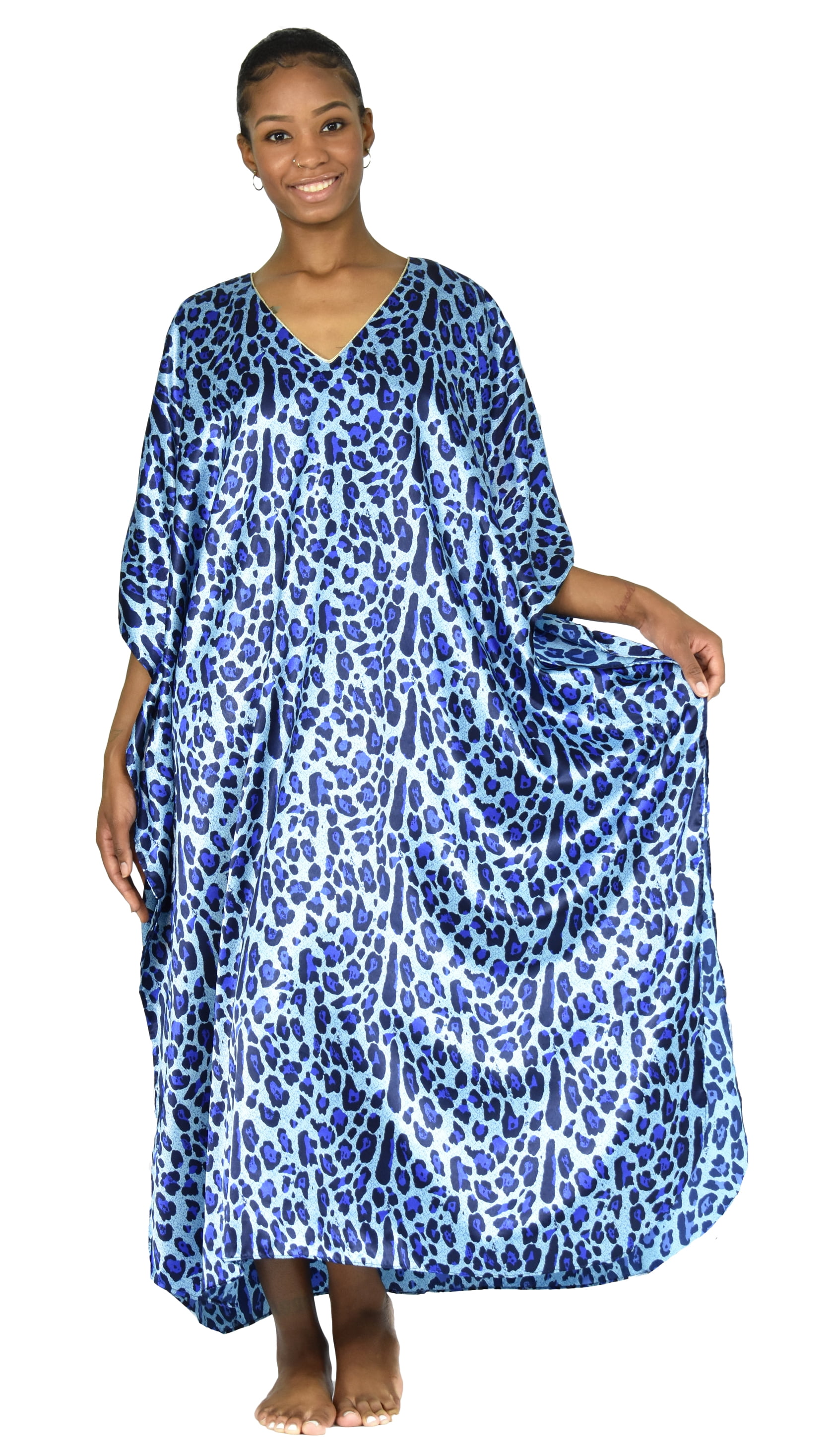Up2date Fashion's Women's Caftan / Kaftan in Blue Animal Print, One ...
