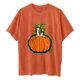 thumbnail image 4 of Tops de mujer Velas de Halloween Estampados de representación verde Patrones destacados creativos Mangas cortas sueltas Tops de hombre y mujer Camisetas de cuello Pompotops  hfajkhk138881, 4 of 5