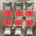 thumbnail image 5 of Christmas Aesthetic Placemats for Office Home Dining Table 6PCS 17.7x13 Inches - Durable Snowflakes Indoor Doormats Washable Traditional Nordic Folk Art Christmas Reindeer Seamless Pattern Porch Mat, 5 of 5