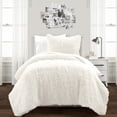 thumbnail image 2 of Lush Decor Emma Faux Fur solid color Comforter Ivory 2Pc Set Twin-Xl, 2 of 8