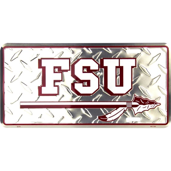 Florida State Univ Diamond Embossed License Plate