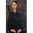 thumbnail image 2 of Modigliani, Amedeo 10x14 Gold Ornate Wood Framed with Double Matting Museum Art Print Titled - The Painter, 2 of 4
