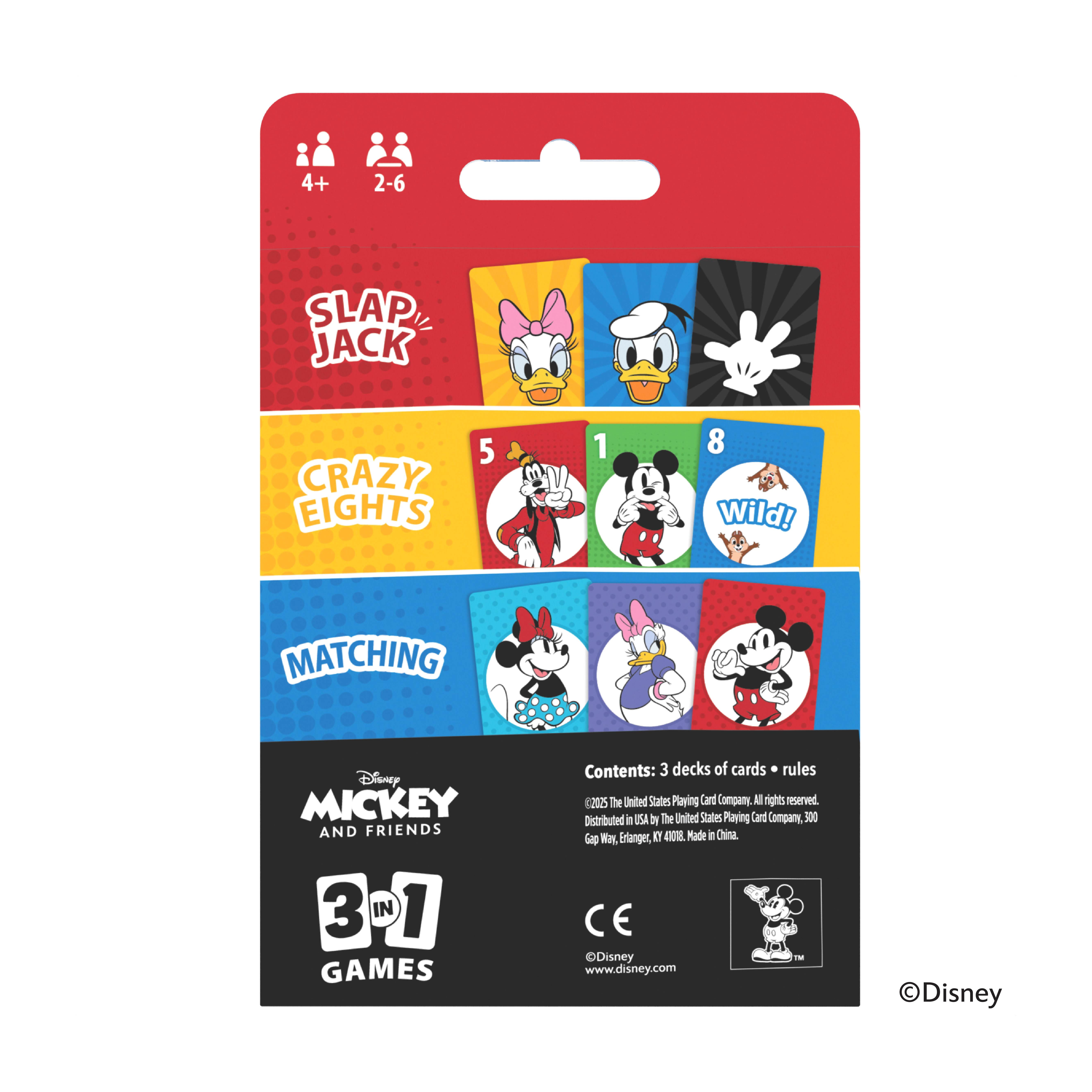 Bicycle Disney Mickey and Friends 3 in 1 (Matching/Crazy Eights/Slap Jack)
