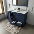 thumbnail image 4 of Dukes 48 in. W Navy Blue Double Bath Vanity, Cultured Marble Top, and Faucet Set, 4 of 10